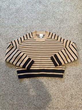 Striped Brown and Black Knit Sweater